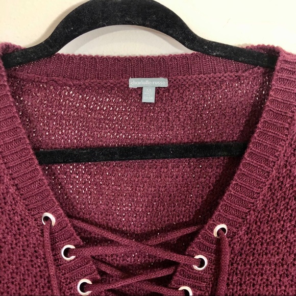 3/$23 Charlotte Russe Size M Maroon Sweater - Picture 3 of 4